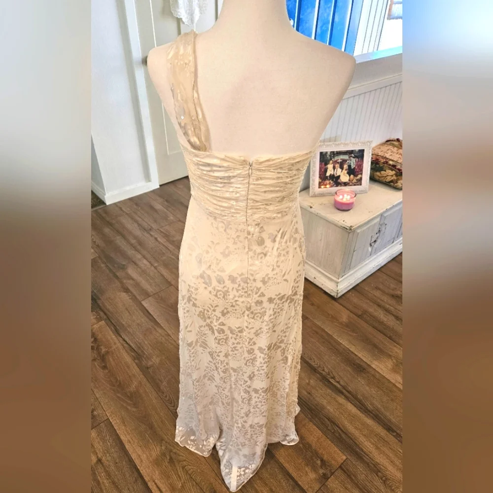 NWOT'S - ALEX EVENINGS - Cream White Floral Print On Shear- Size 4 - 2 piece set - Picture 7 of 11